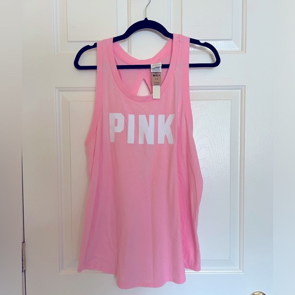 PINK Victoria’s Secret Open Back Sleeveless Shirt | Women’s M | NWT - Picture 1 of 3